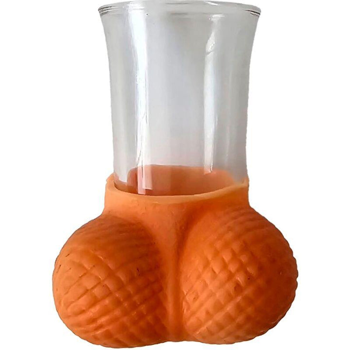 DIABLO PICANTE - VASO CHUPITO CRISTAL CON HUEVOS NATURAL - INTIM SPACE Online Sexshop