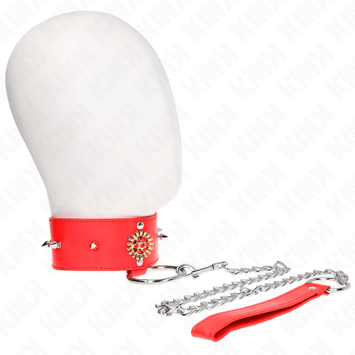 KINK - ROTE DIAMANTKETTE MIT GÜRTEL 65 CM VERSTELLBAR 35-51 CM - 7 CM - INTIM SPACE Online Sexshop