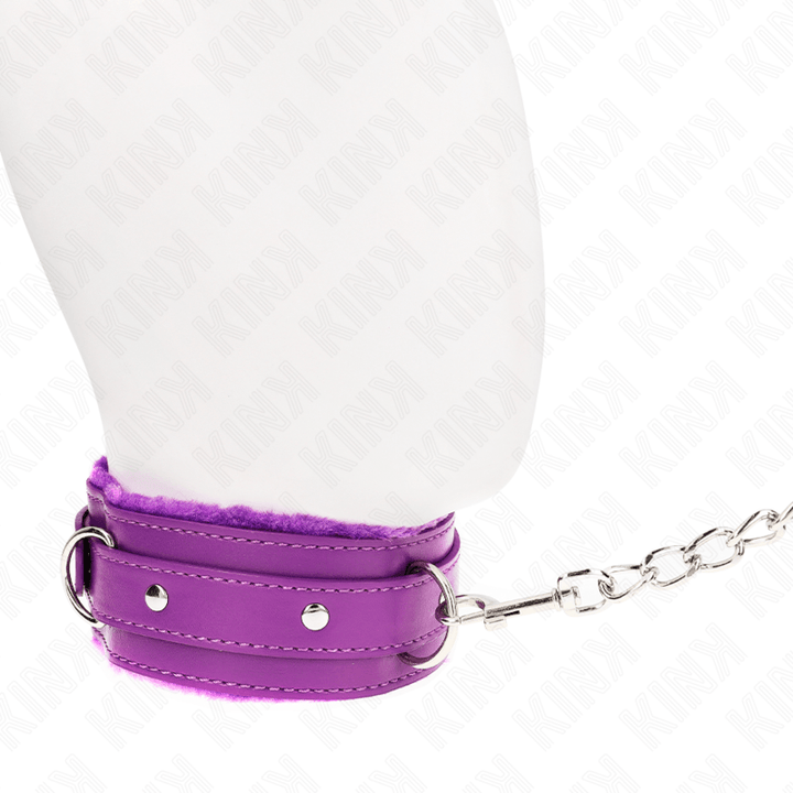 KINK - HALSBAND MIT LEINE 65 CM MIT EINSCHRÄNKUNGEN LILA 36-42 CM - 5,5 CM - INTIM SPACE Online Sexshop