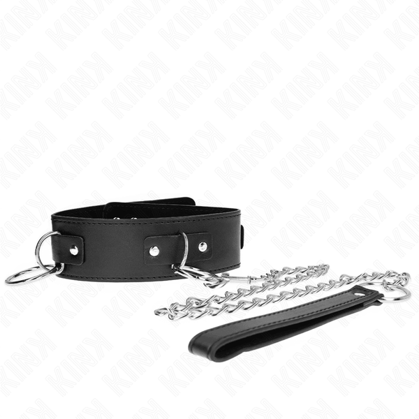 KINK - HALSKETTE MIT LEINE 65 CM - RING MODELL - VERSTELLBAR 36-43 CM - 5 CM - INTIM SPACE Online Sexshop