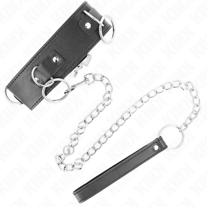 KINK - HALSKETTE MIT LEINE 65 CM - RING MODELL - VERSTELLBAR 36-43 CM - 5 CM - INTIM SPACE Online Sexshop