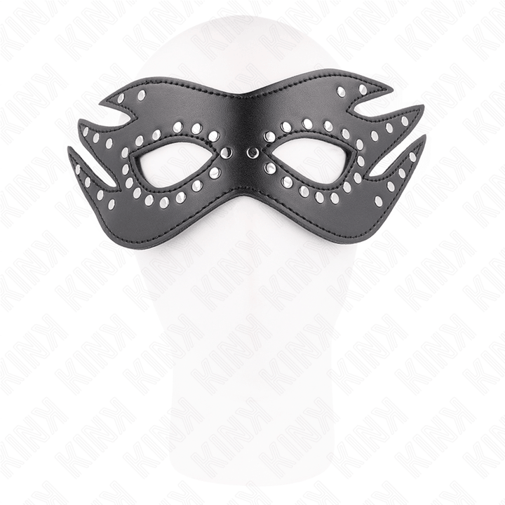 KINK - KUNSTLEDERMASKE MIT NIETEN MODELL - 26 - 9,5 CM - INTIM SPACE Online Sexshop