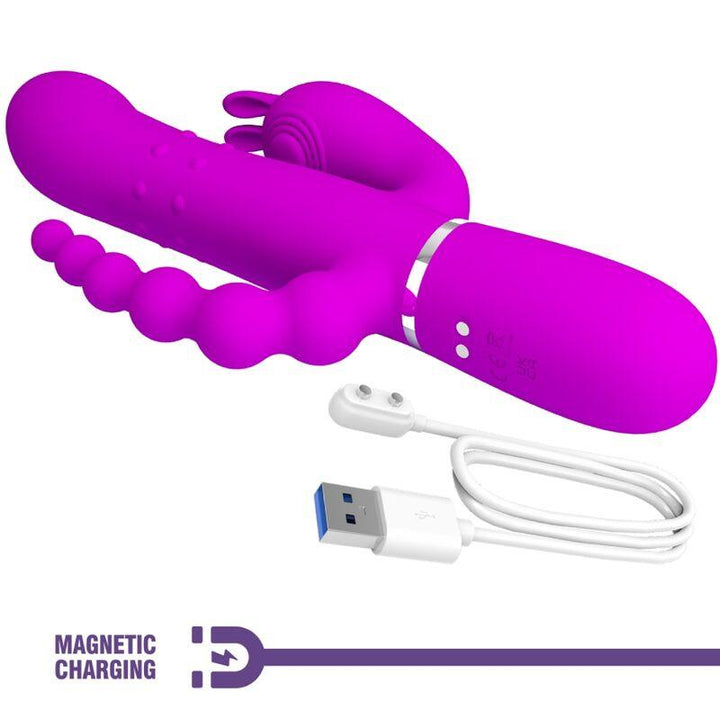 PRETTY LOVE - CAMMY TRIPLE VIBRATOR MULTIFUNKTION - IN - ROSA - INTIM SPACE Online Sexshop