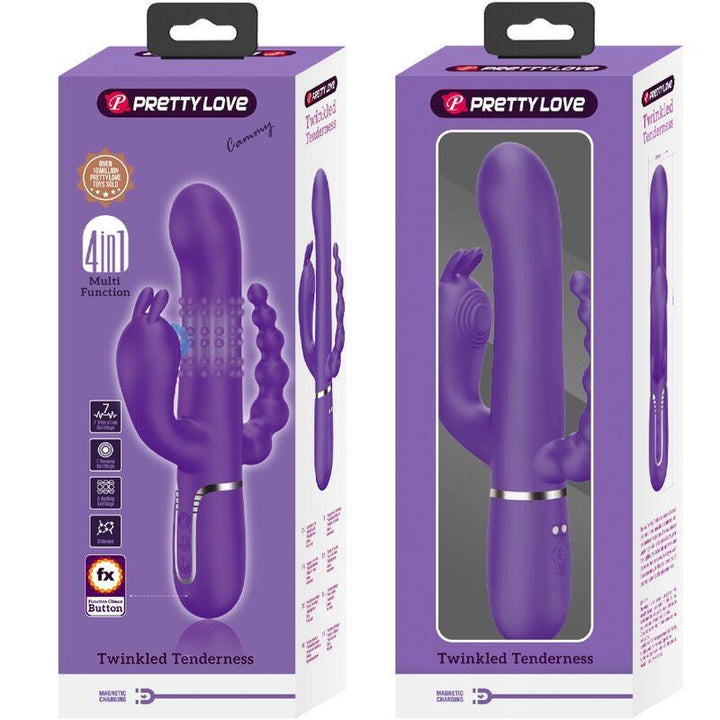 PRETTY LOVE - CAMMY TRIPLE VIBRATOR MULTIFUNKTION - IN - LILA - INTIM SPACE Online Sexshop