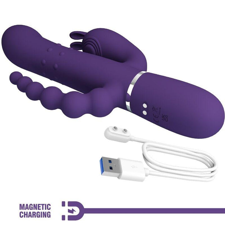 PRETTY LOVE - CAMMY TRIPLE VIBRATOR MULTIFUNKTION - IN - LILA - INTIM SPACE Online Sexshop