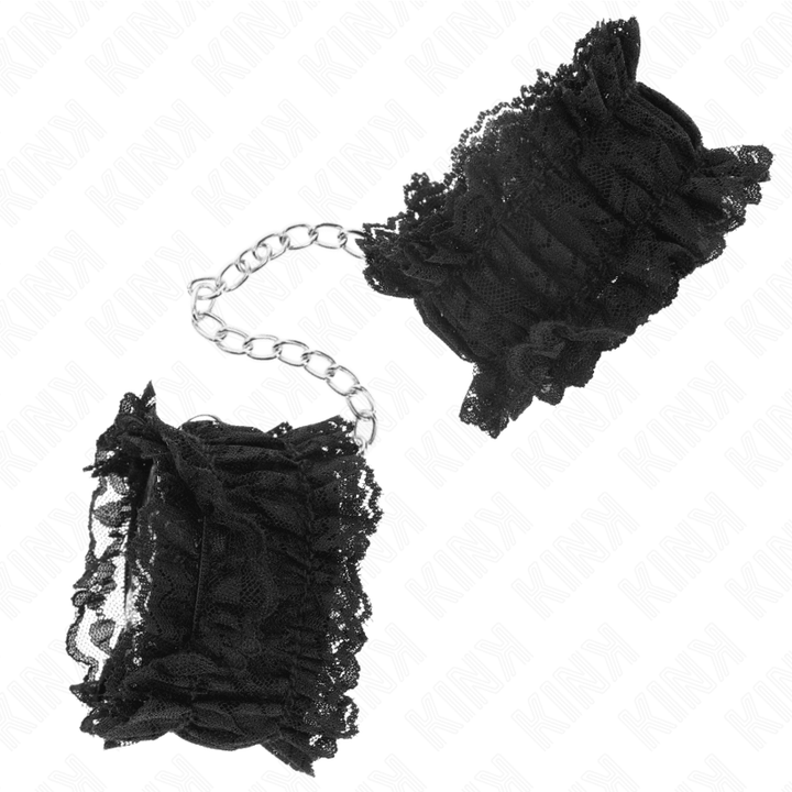 KINK - ELASTISCHE HANDGELENKSFESSELN AUS SPITZE NEGRO - INTIM SPACE Online Sexshop