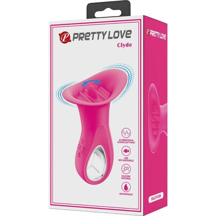 PRETTY LOVE - CLYDE ORALVIBRATOR VIBRIERENDE ZUNGE 12 VIBRATIONEN ROSA - INTIM SPACE Online Sexshop