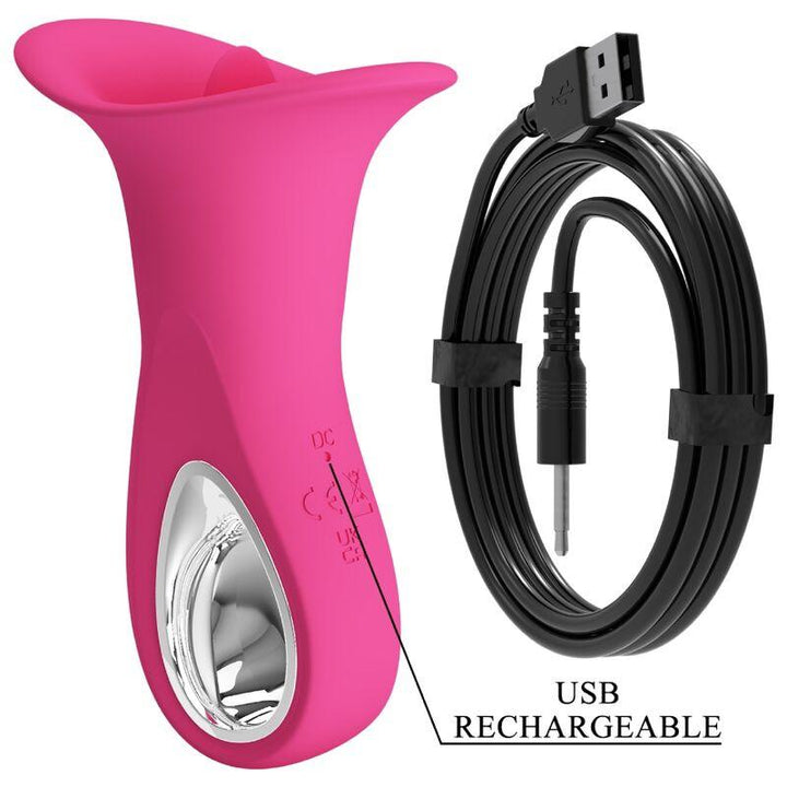 PRETTY LOVE - CLYDE ORALVIBRATOR VIBRIERENDE ZUNGE 12 VIBRATIONEN ROSA - INTIM SPACE Online Sexshop