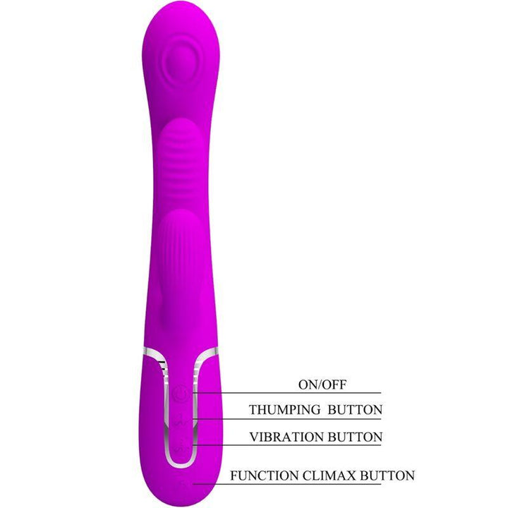 PRETTY LOVE - SHANIA TRIPLE RABBIT VIBRATOR MULTIFUNKTIONS-ROSA - INTIM SPACE Online Sexshop