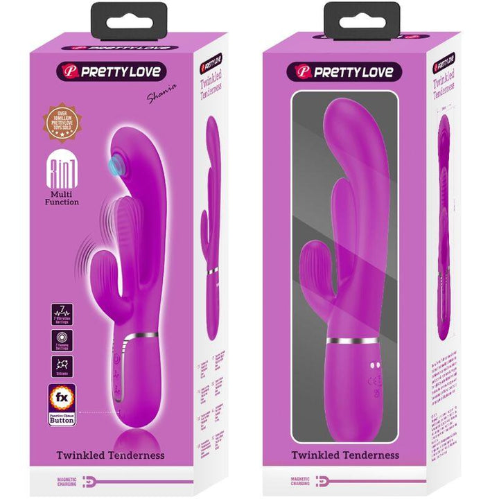 PRETTY LOVE - SHANIA TRIPLE RABBIT VIBRATOR MULTIFUNKTIONS-ROSA - INTIM SPACE Online Sexshop