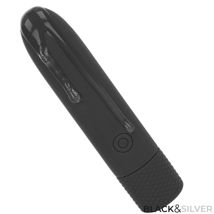 BLACK - SILVER - GERI USB WIEDERAUFLADBARER VIBRIERENDER BULLET - VIBRATIONEN SCHWARZ 10 - 2,2 CM - INTIM SPACE Online Sexshop