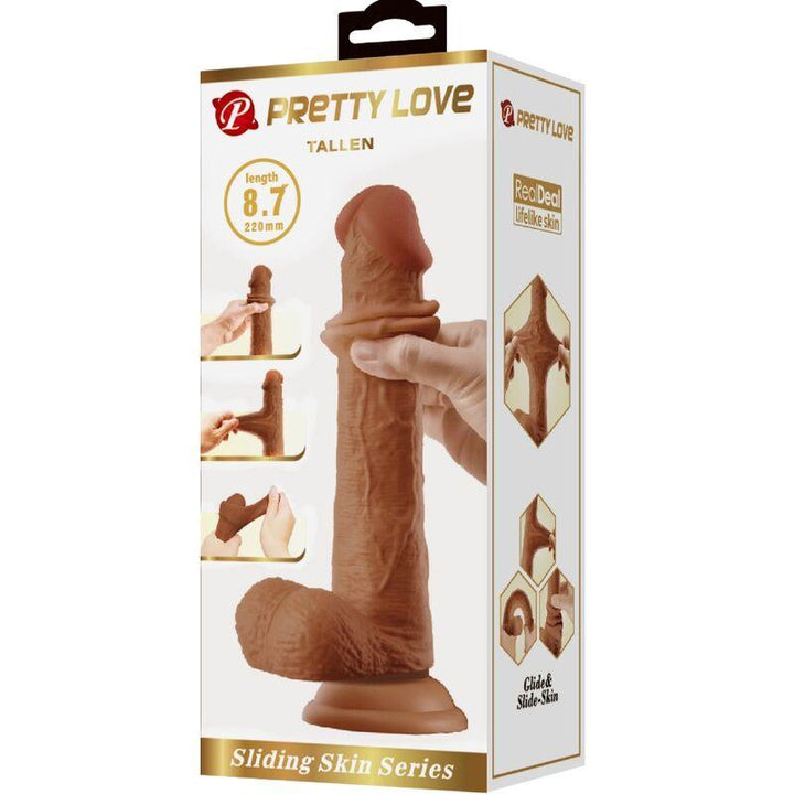 PRETTY LOVE - GROSSER REALISTISCHER DILDO 22 CM BRAUN - INTIM SPACE Online Sexshop