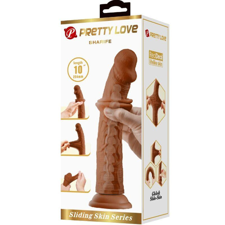 PRETTY LOVE - SHARIFE REALISTISCHER DILDO 25 CM BRAUN - INTIM SPACE Online Sexshop