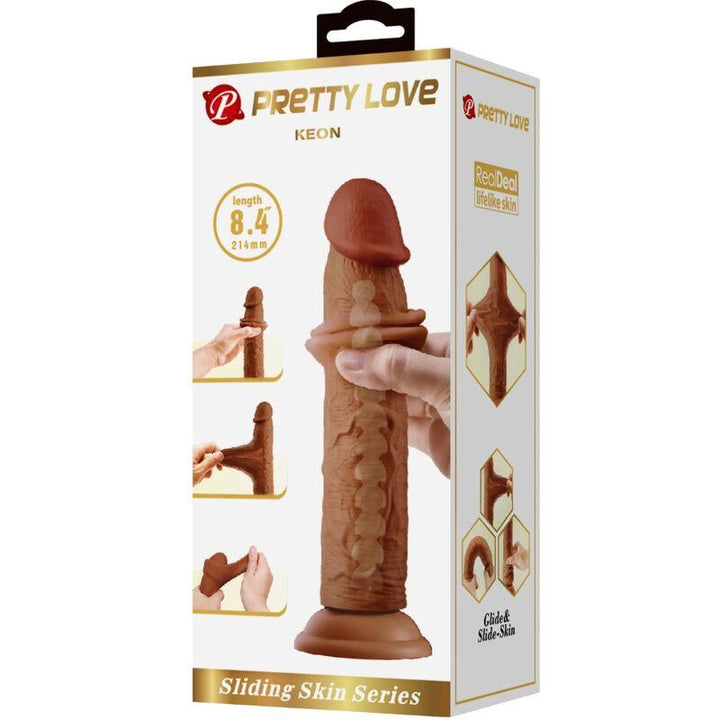 PRETTY LOVE - KEON REALISTISCHER DILDO 21 CM BRAUN - INTIM SPACE Online Sexshop