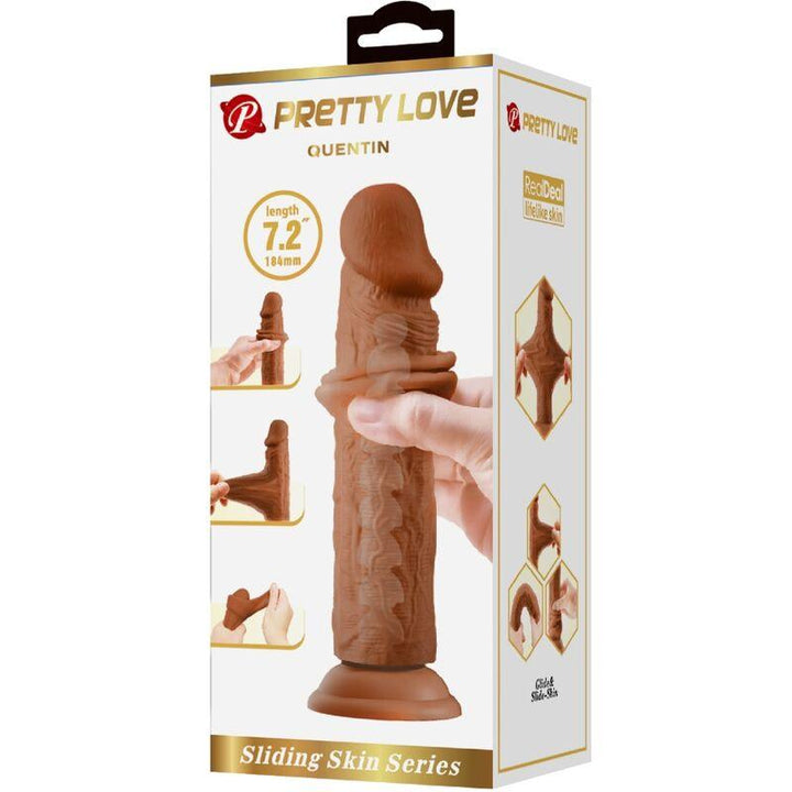 PRETTY LOVE - QUENTIN REALISTISCHER DILDO 18 CM BRAUN - INTIM SPACE Online Sexshop