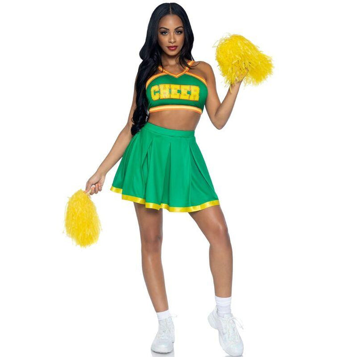 LEG AVENUE - KOSTÜM CHEERLEADER GRÜN S/M - INTIM SPACE Online Sexshop