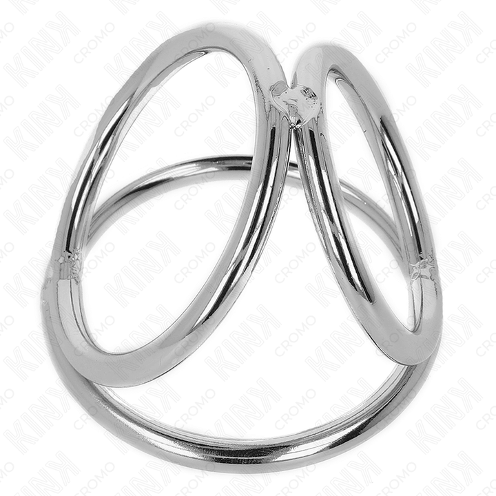 KINK - DREIFACH CHROM METALL PENISRING 3,2 CM BIS 4,5 CM - INTIM SPACE Online Sexshop