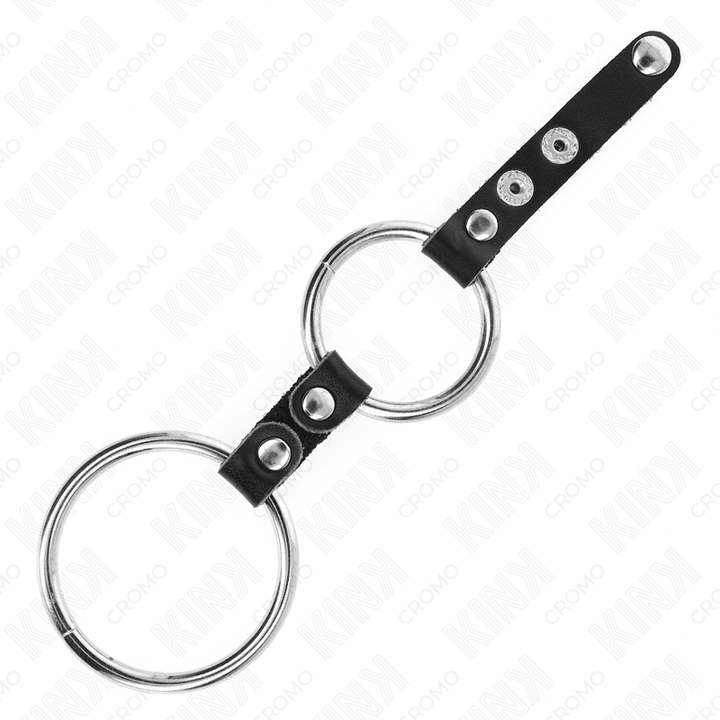 KINK - DOPPELTER PENISRING 3,8 CM BIS - CM DURCH LEDER VERBUNDEN - INTIM SPACE Online Sexshop