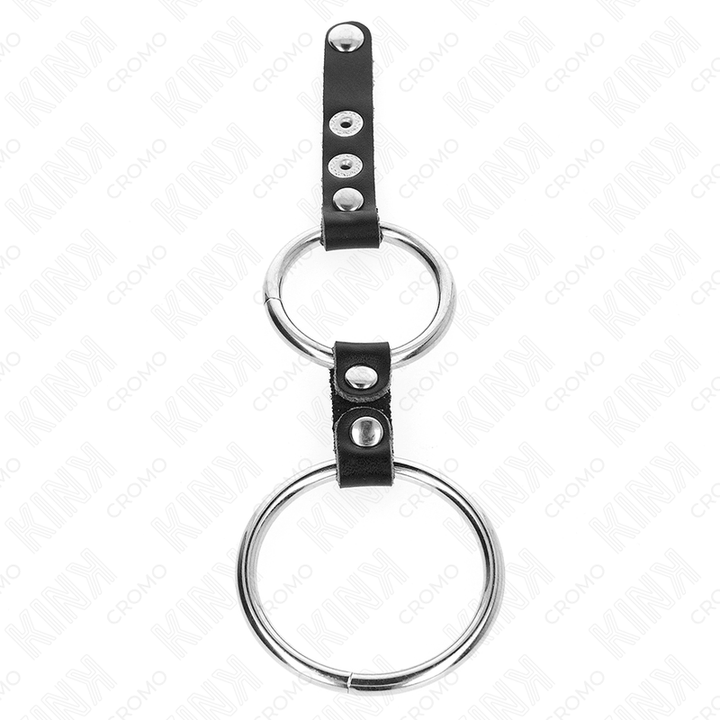 KINK - DOPPELTER PENISRING 3,8 CM BIS - CM DURCH LEDER VERBUNDEN - INTIM SPACE Online Sexshop