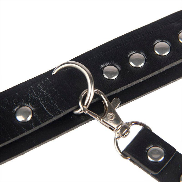 SUBBLIME - 953690 HANDSCHELLEN MIT BONDAGE-GÜRTEL SCHWARZ EINE GRÖSSE - INTIM SPACE Online Sexshop