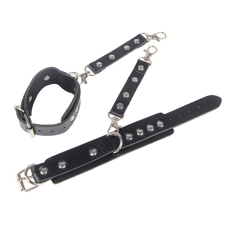 SUBBLIME - 953690 HANDSCHELLEN MIT BONDAGE-GÜRTEL SCHWARZ EINE GRÖSSE - INTIM SPACE Online Sexshop