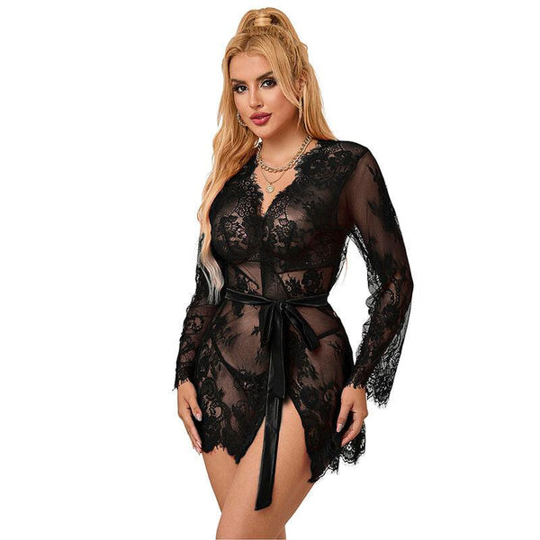 SUBBLIME - 953768 SPITZEN-NACHTHEMD - STRING SCHWARZ L/XL - INTIM SPACE Online Sexshop