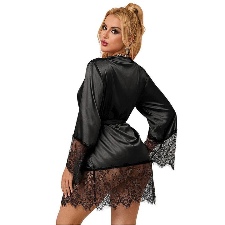 SUBBLIME - 953799 ELEGANTER SPITZENPYJAMAS - TANGA SCHWARZ S/M - INTIM SPACE Online Sexshop