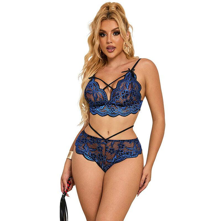 SUBBLIME - 954062 BH - HÖSCHEN SPITZE BLAU S/M - INTIM SPACE Online Sexshop