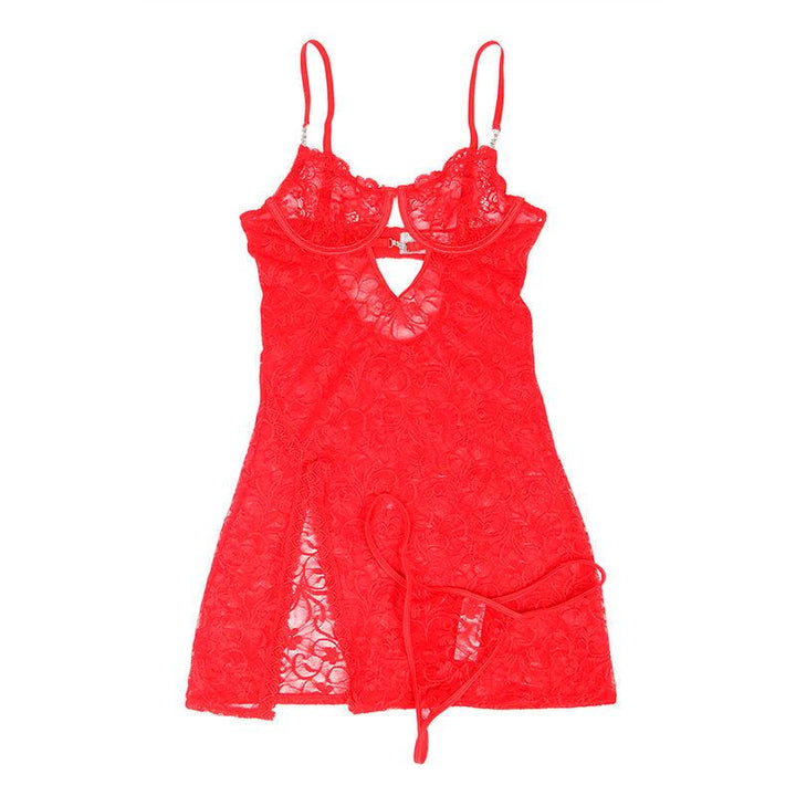 SUBBLIME - 954208 SPITZEN-BABYDOLL MIT VERSTELLBAREN TRÄGERN ROT S/M - INTIM SPACE Online Sexshop