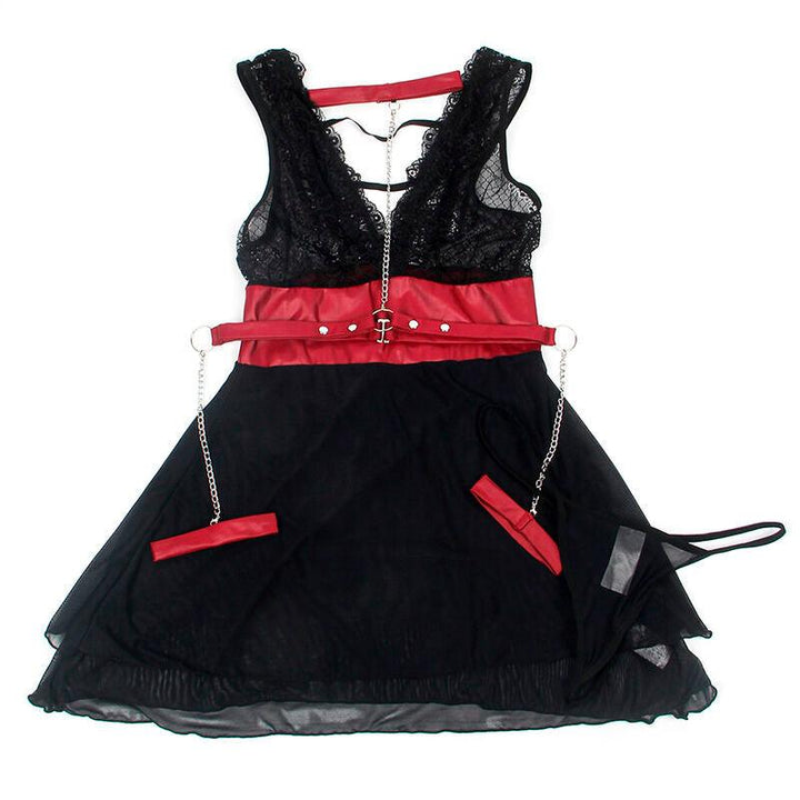 SUBBLIME - 954420 BONDAGE-KLEID AUS SPITZE SCHWARZ S/M - INTIM SPACE Online Sexshop