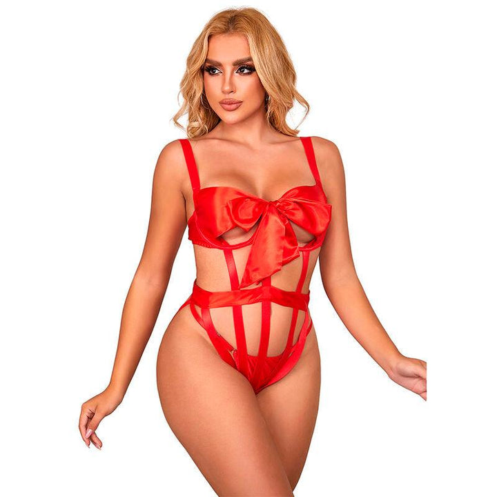 SUBBLIME - 954468 SEXY DURCHBROCHENER BODY MIT SCHLEIFE ROT S/M - INTIM SPACE Online Sexshop