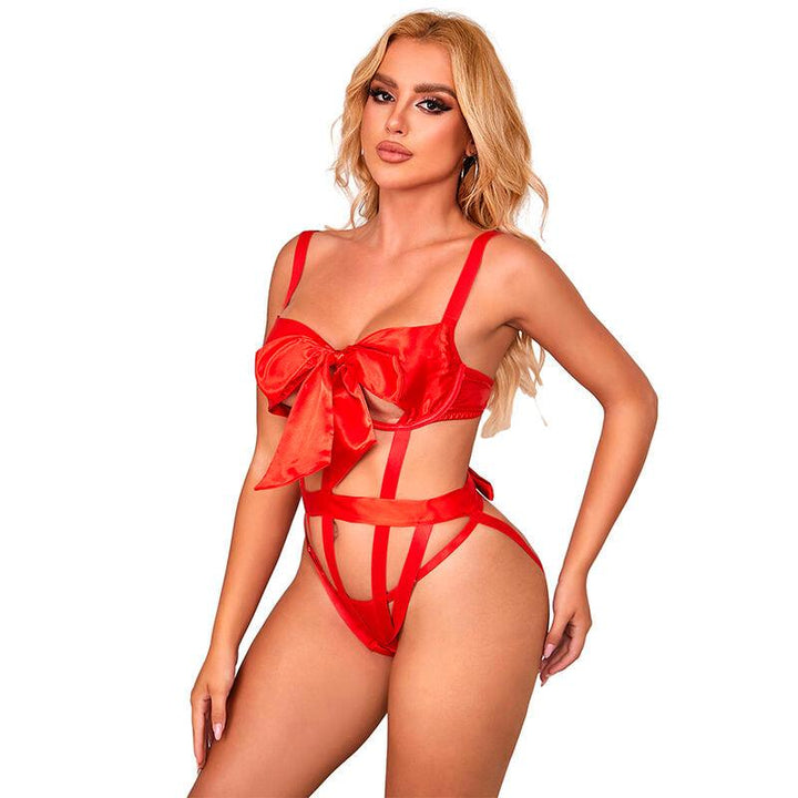 SUBBLIME - 954468 SEXY DURCHBROCHENER BODY MIT SCHLEIFE ROT S/M - INTIM SPACE Online Sexshop