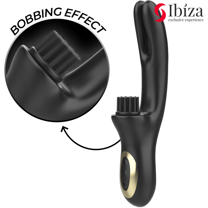 IBIZA - HI-TECH RABITT BRUSHING MEHRZELLEN-KLITORIAL- UND DOPPELWELLENVIBRATOR - INTIM SPACE Online Sexshop