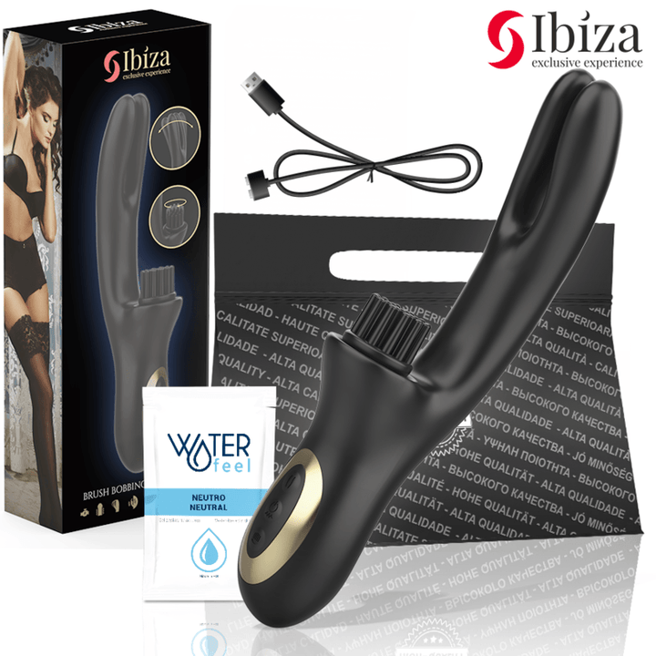 IBIZA - HI-TECH RABITT BRUSHING MEHRZELLEN-KLITORIAL- UND DOPPELWELLENVIBRATOR - INTIM SPACE Online Sexshop