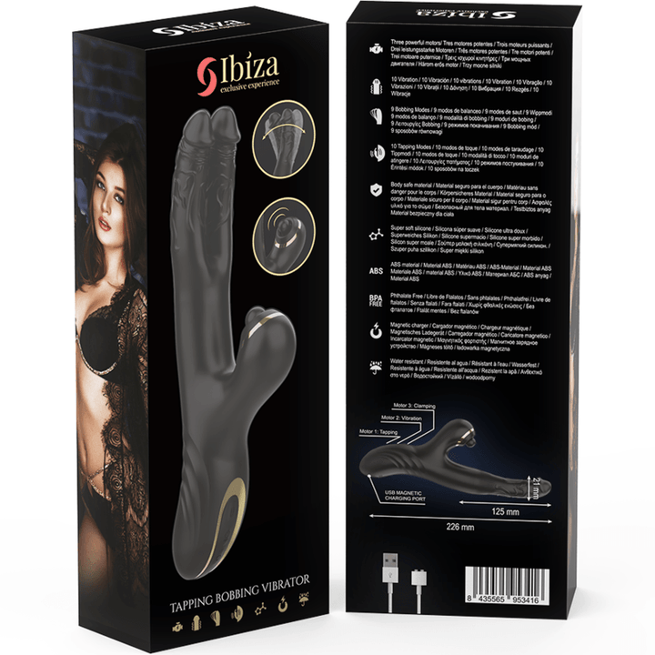 IBIZA - ZWEI DRACHEN DOPPELVIBRATOR SCHWARZ - INTIM SPACE Online Sexshop