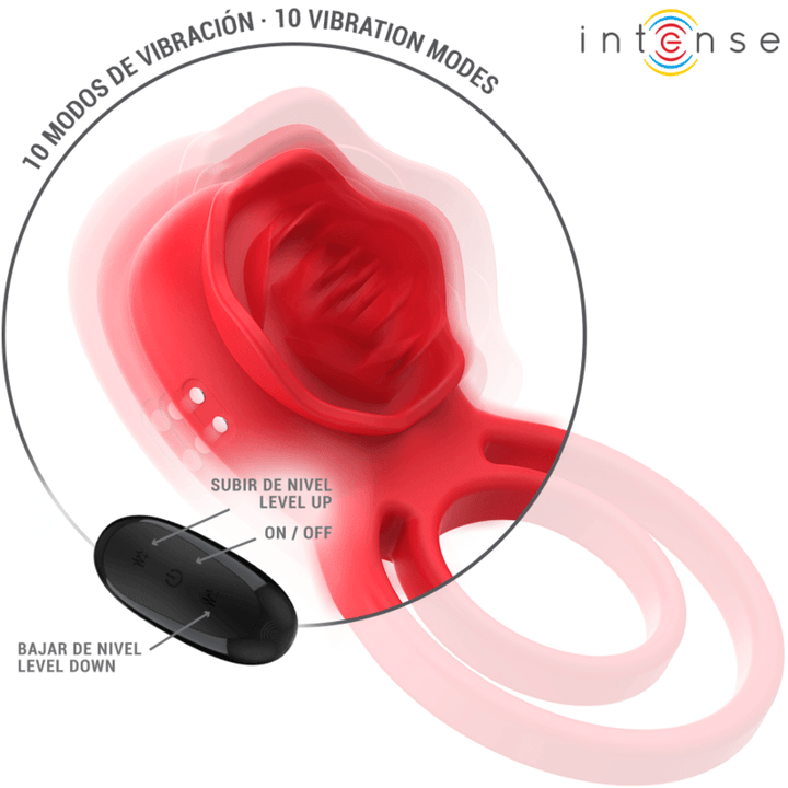 INTENSE - GAIL STIMULATOR ROSE 10 VIBRATIONEN ROT FERNBEDIENUNG - INTIM SPACE Online Sexshop