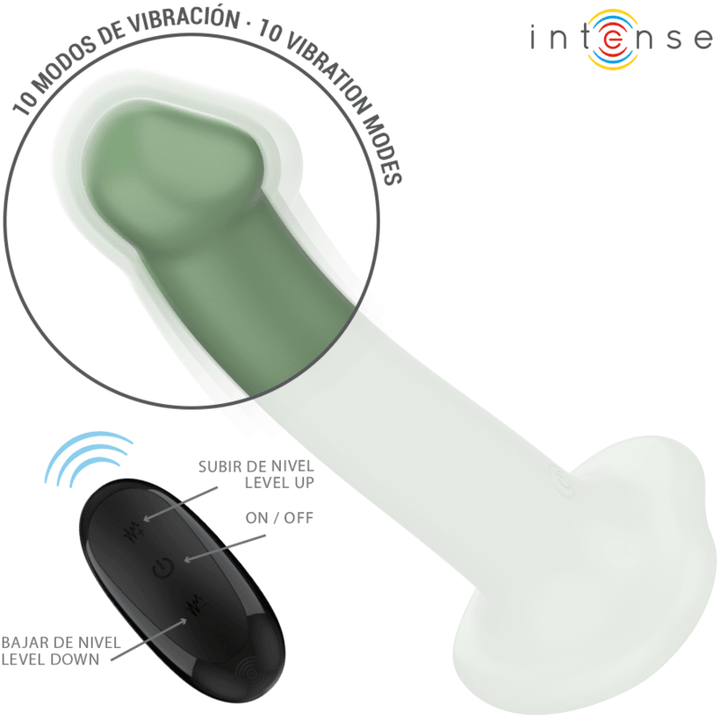 INTENSE - BECCA VIBRATOR MIT SAUGNÄPFEN 10 VIBRATIONEN GRÜN FERNBEDIENUNG - INTIM SPACE Online Sexshop