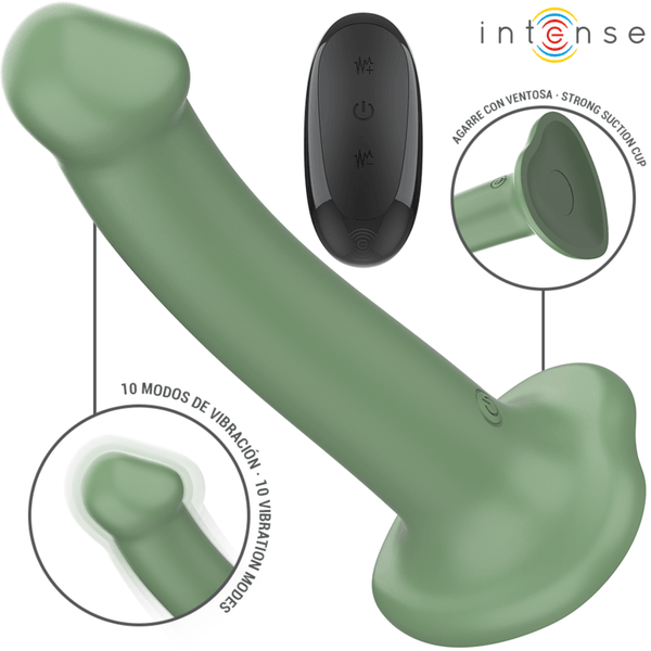 INTENSE - BECCA VIBRATOR MIT SAUGNÄPFEN 10 VIBRATIONEN GRÜN FERNBEDIENUNG - INTIM SPACE Online Sexshop