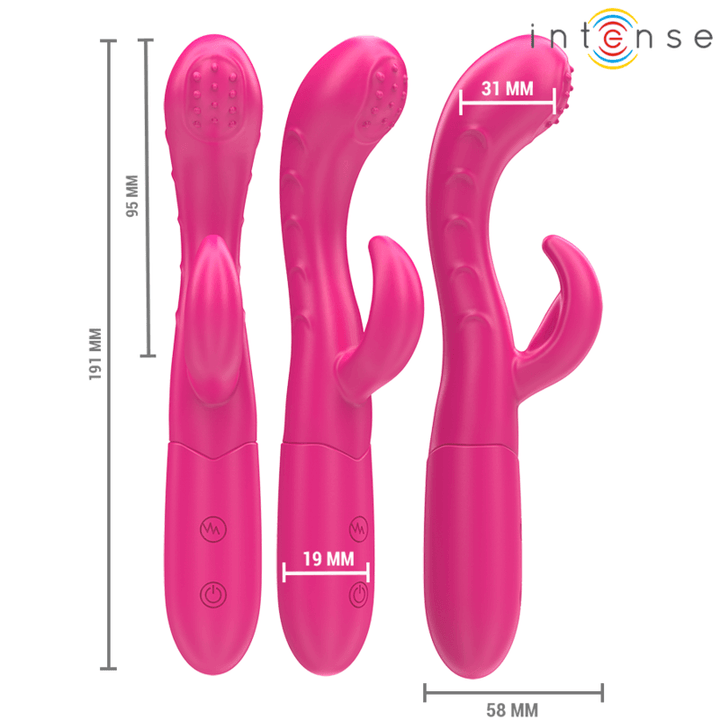 INTENSE - AMARA VIBRATOR MIT STIMULIERENDER ZUNGE 10 VIBRATIONEN ROSA - INTIM SPACE Online Sexshop