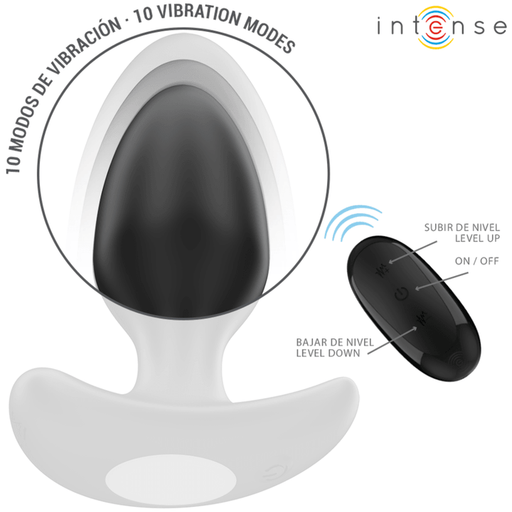 INTENSE - JOEY ANAL PLUG 10 VIBRATIONEN SCHWARZ FERNBEDIENUNG - INTIM SPACE Online Sexshop