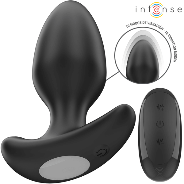 INTENSE - JOEY ANAL PLUG 10 VIBRATIONEN SCHWARZ FERNBEDIENUNG - INTIM SPACE Online Sexshop