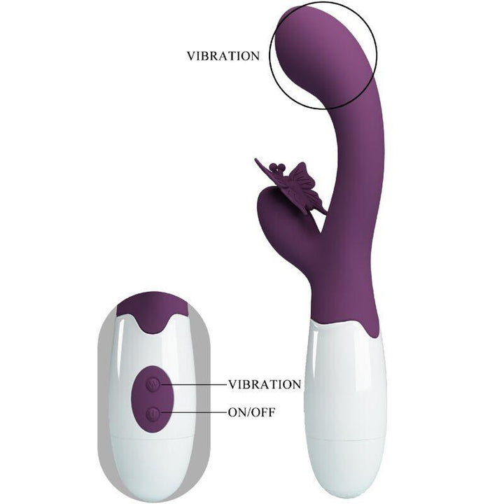 PRETTY LOVE - BUTTERFLY KISS RABBIT VIBRATOR - G-SPOT STIMULATOR LILA - INTIM SPACE Online Sexshop