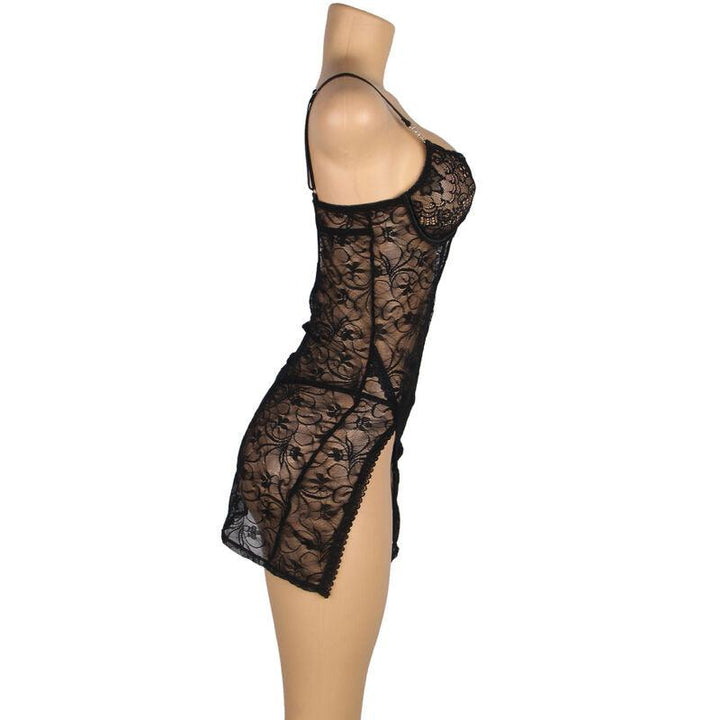 SUBBLIME - 954185 SPITZEN-BABYDOLL MIT VERSTELLBAREN TRÄGERN SCHWARZ S/M - INTIM SPACE Online Sexshop