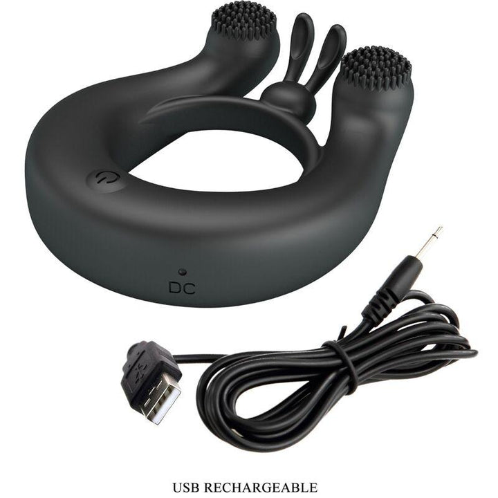 PRETTY LOVE - DAHLIA VIBRATIONSRING - KLITORISSTIMULATOR 12 VIBRATIONEN SCHWARZ - INTIM SPACE Online Sexshop