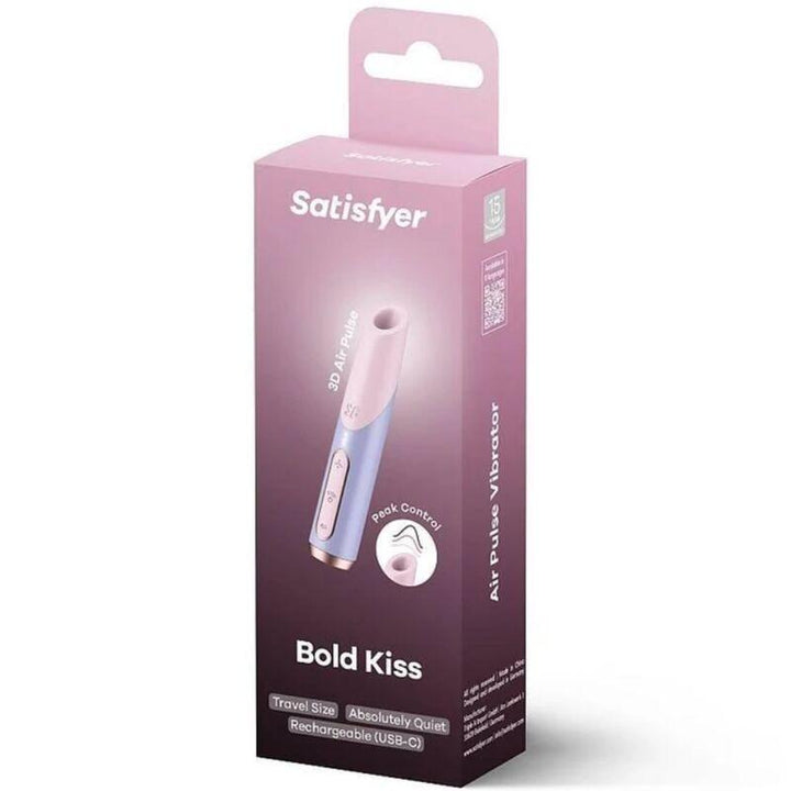 SATISFYER - BOLD KISS WAVE KLITORIS-STIMULATOR ROSA - VIOLETT - INTIM SPACE Online Sexshop