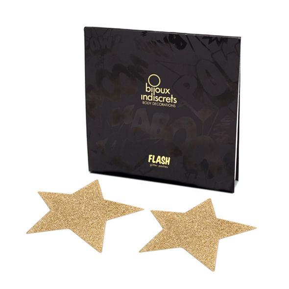 BIJOUX - INDISCRETS FLASH GOLDEN STAR NIPPELABDECKUNGEN - INTIM SPACE Online Sexshop