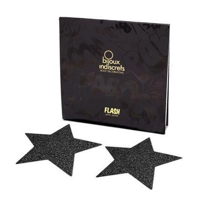 BIJOUX - INDISCRETS SCHWARZE STAR-FLASH-NIPPELKAPPEN - INTIM SPACE Online Sexshop