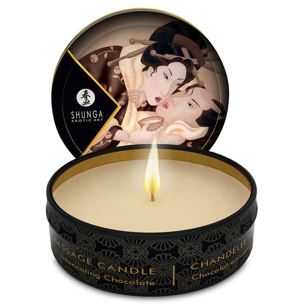 SHUNGA - MINI CARESS BY CANDELIGHT SCHOKOLADENMASSAGEKERZE 30 ML - INTIM SPACE Online Sexshop