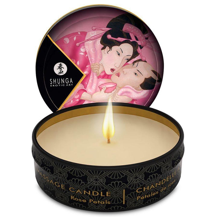 SHUNGA - MINI CARESS BY CANDELIGHT ROSES MASSAGEKERZE 30 ML - INTIM SPACE Online Sexshop