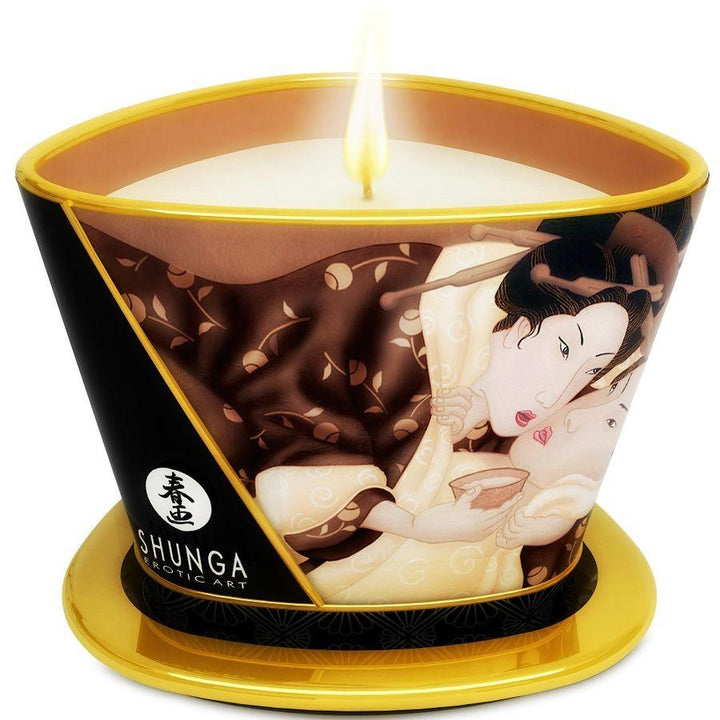 SHUNGA - MINI CARESS BY CANDELIGHT SCHOKOLADENMASSAGEKERZE 170 ML - INTIM SPACE Online Sexshop